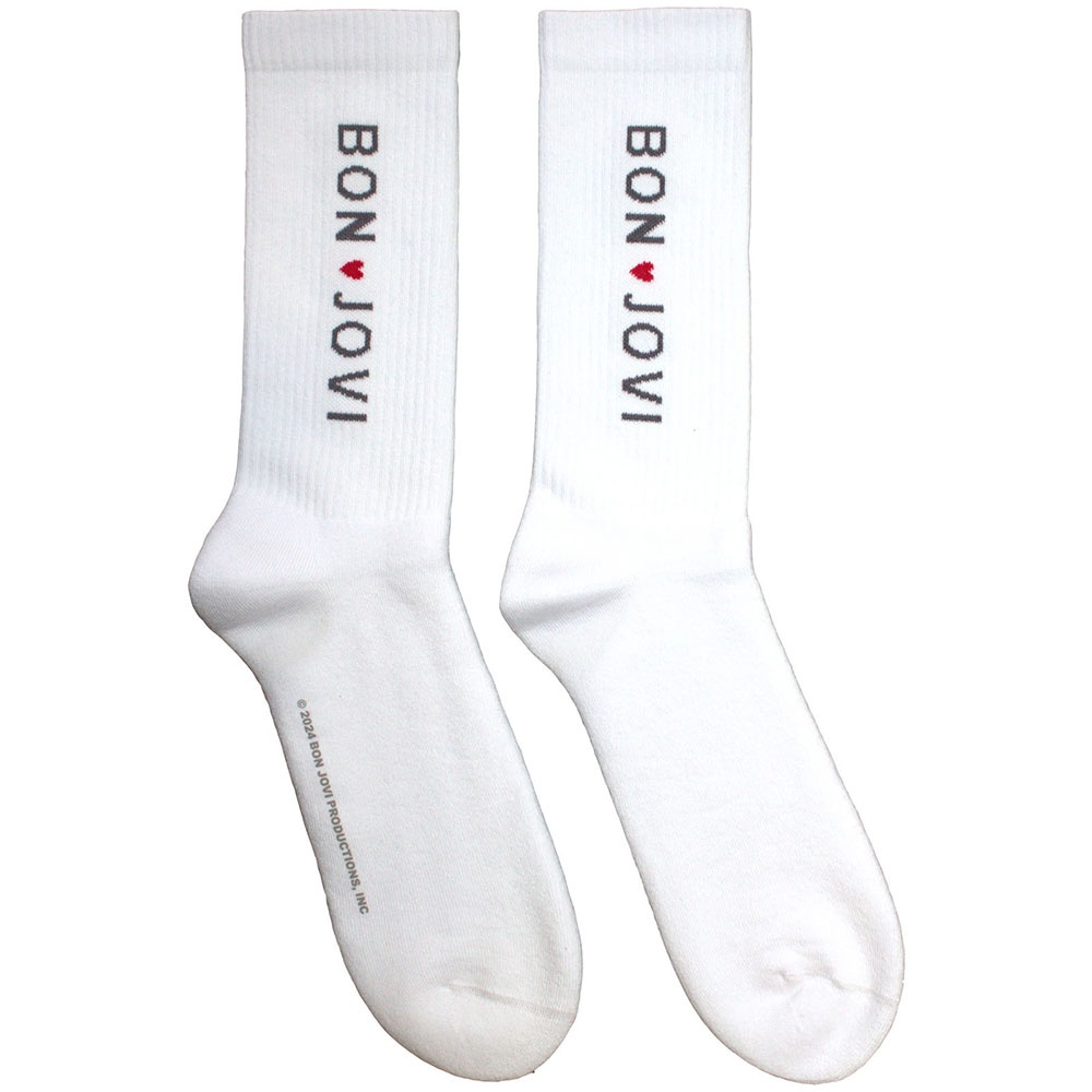 Bon Jovi - Heart Chaussettes - Blanc